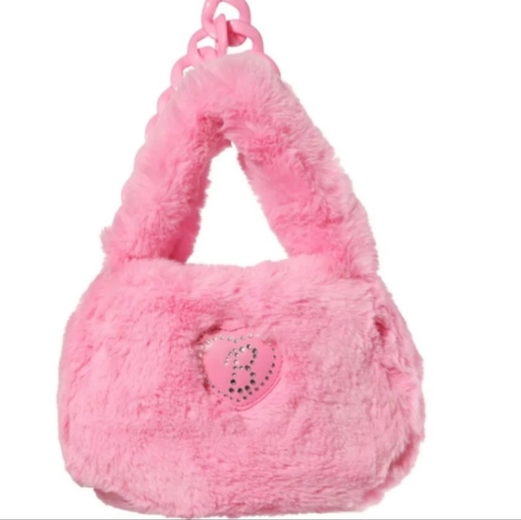 Barbie × Miniso Collection Barbie Series Plush Pink Versatile Handbag Purse - Picture 4 of 13
